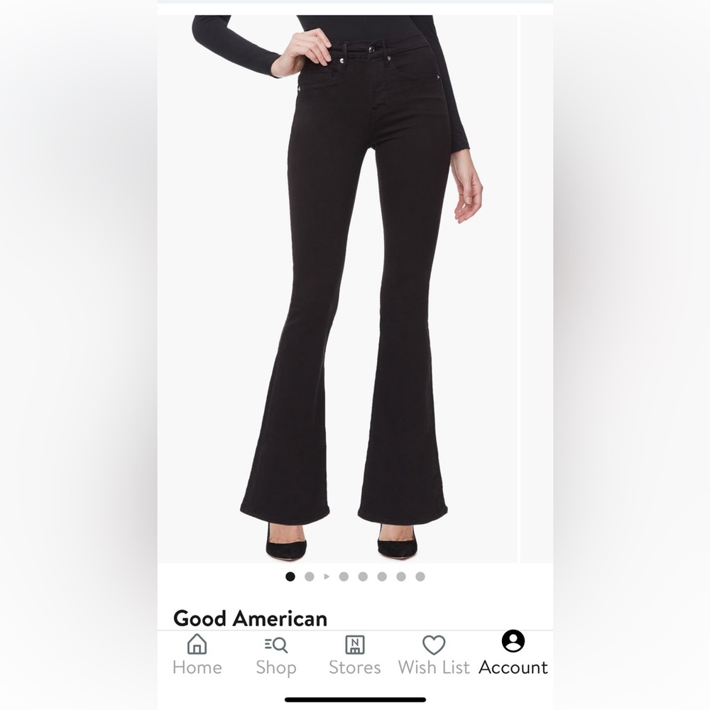 Good American Good Flare black jeans size 6 or size 28